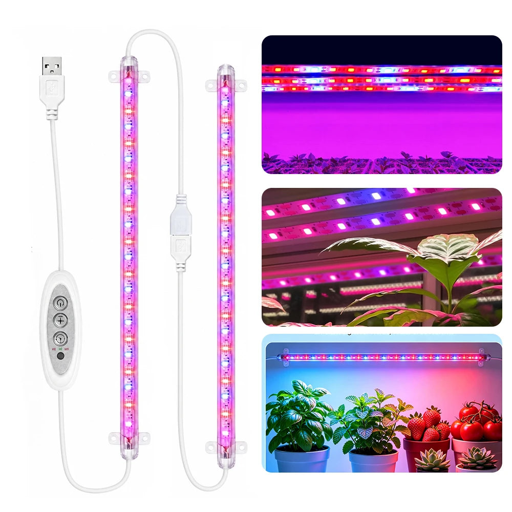Dumiloo Full Spectrum Led Grow Light Strips With Timer