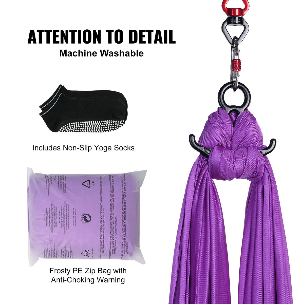 VEVOR Premium Nylon Aerial Yoga Hammock And Swing Fitness Kit