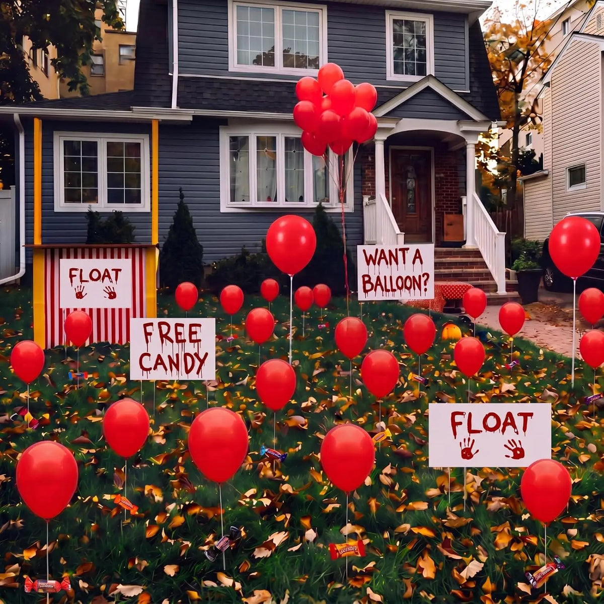 Halloween Yard Decorations Kit With Balloons And Signs For Lawns
