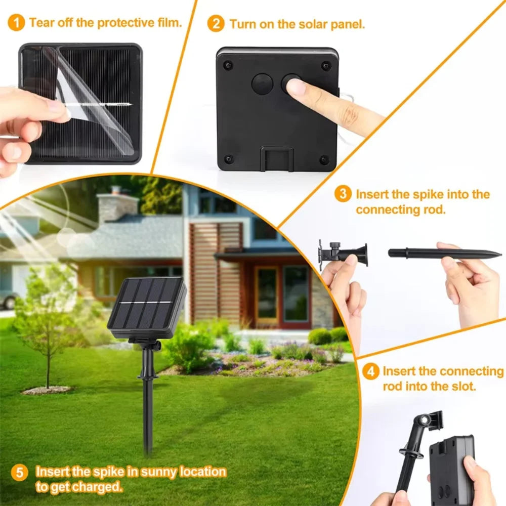 Solar LED Fairy Lights With 8 Modes Waterproof Outdoor Decor
