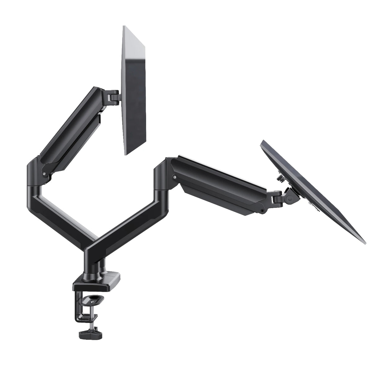 Dual Monitor Stand up to 33 Inches Screen, Load-Bearing Max 22 lbs Each Arm, Adjustable Dual Monitor Mount, Sturdy Steel VESA Monitor Mount with Stable VESA 75x75 100x100mm