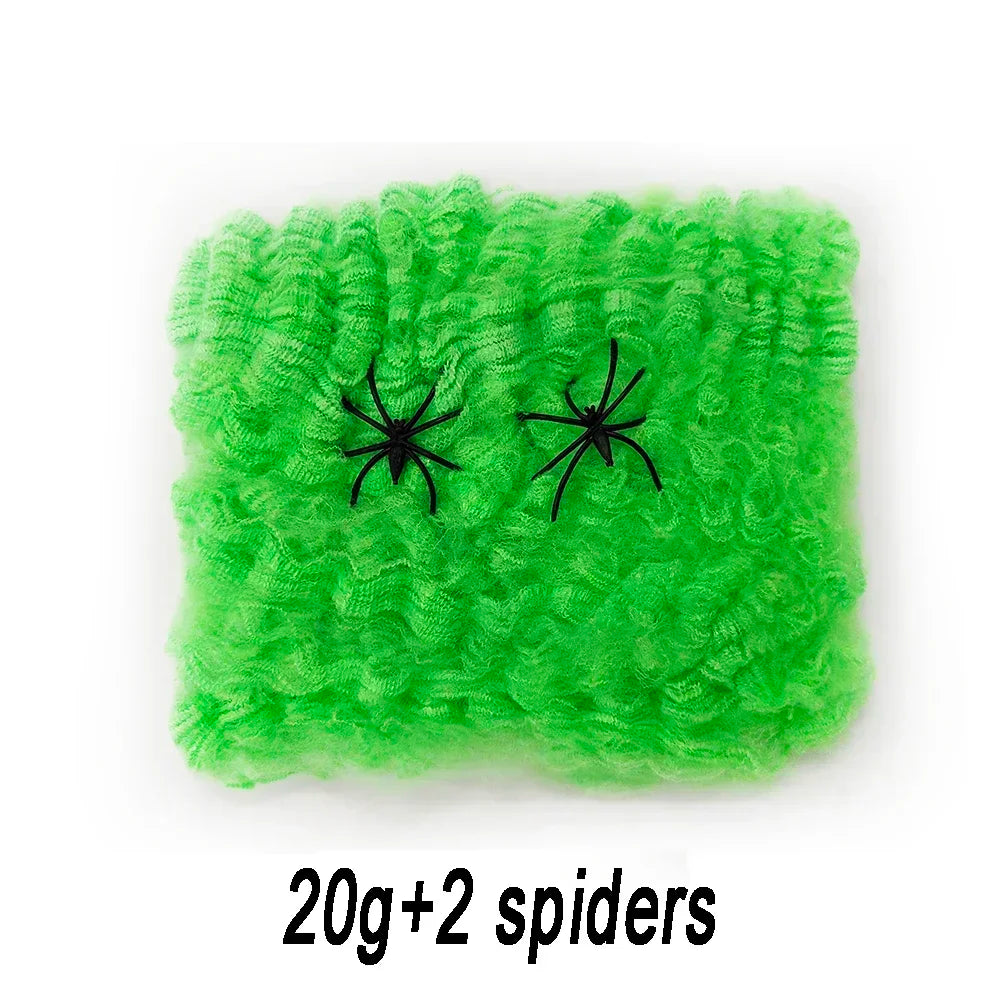 Artificial Cotton Spider Web Halloween Haunted House Decor