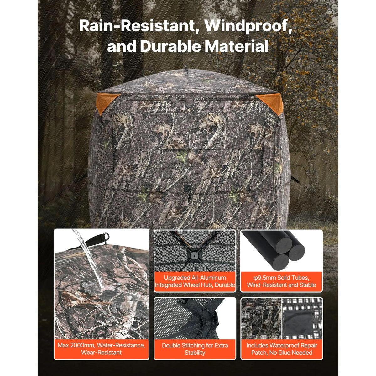 SucceBuy Ground Hunting Blind With Silent Door And Carry Bag