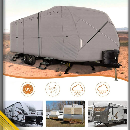 4-Ply 22'-24' RV Trailer Cover Waterproof Camper Travel Trailer Cover