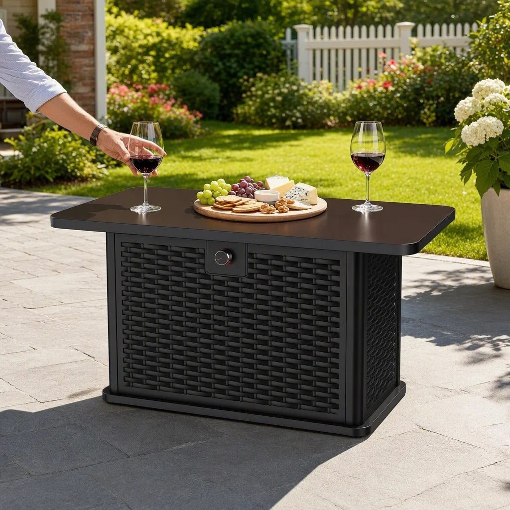 Premium Stainless Steel Propane Fire Pit Table For Patio