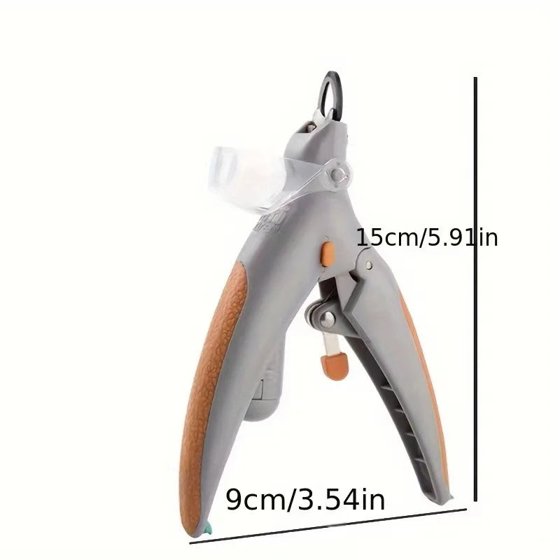 LED Pet Nail Clippers With Safety Guard Quiet Rechargeable Trimmer