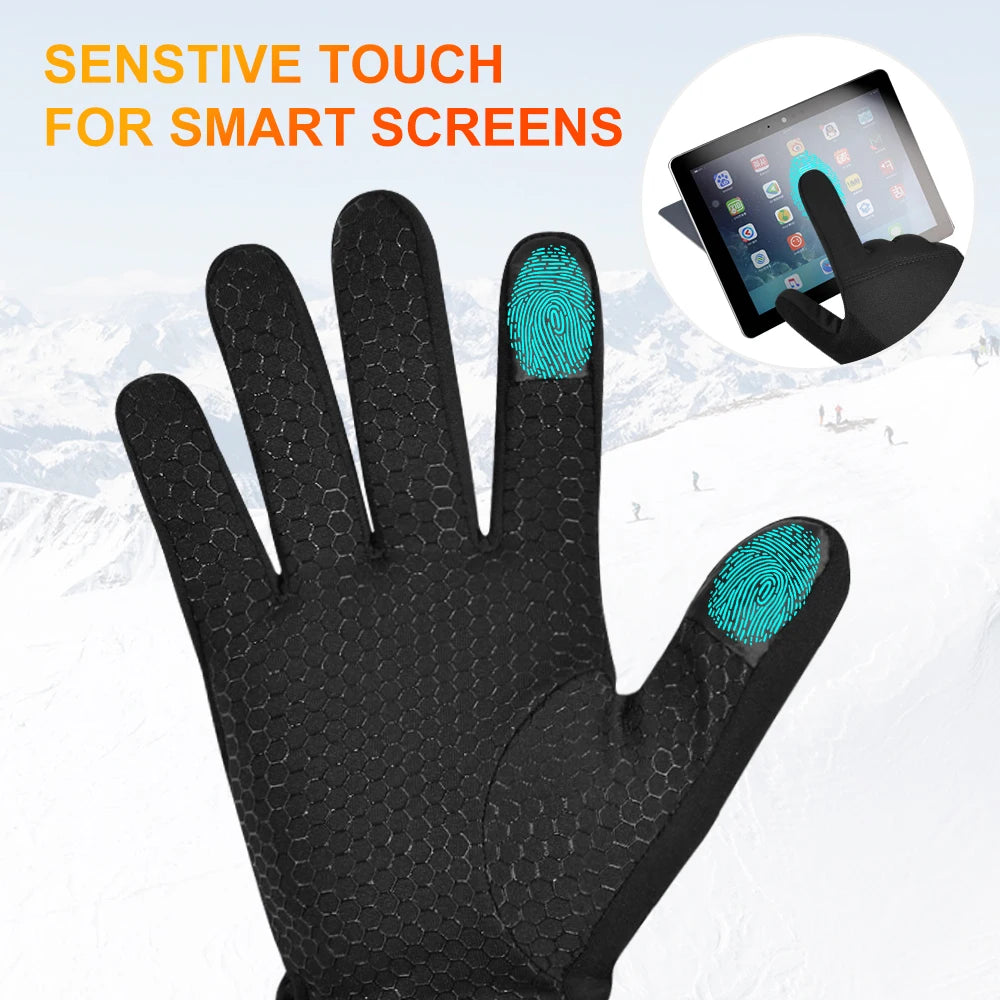Savior Heated Gloves Electric Skiing Winter Warm Support Touch Screen Glove Men Women Snowboarding Thermal Skiing Liner Outdoor