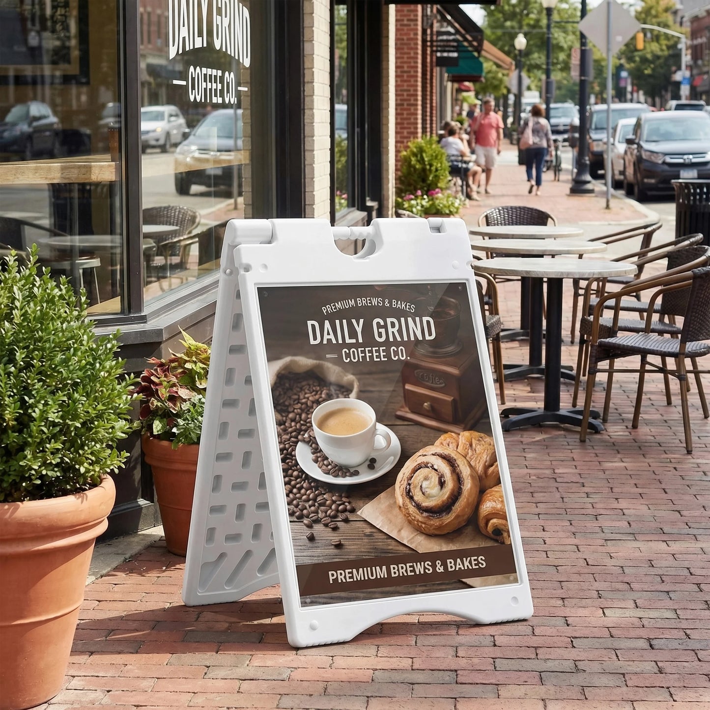 Weatherproof A Frame Sandwich Board Sign With Weighted Base