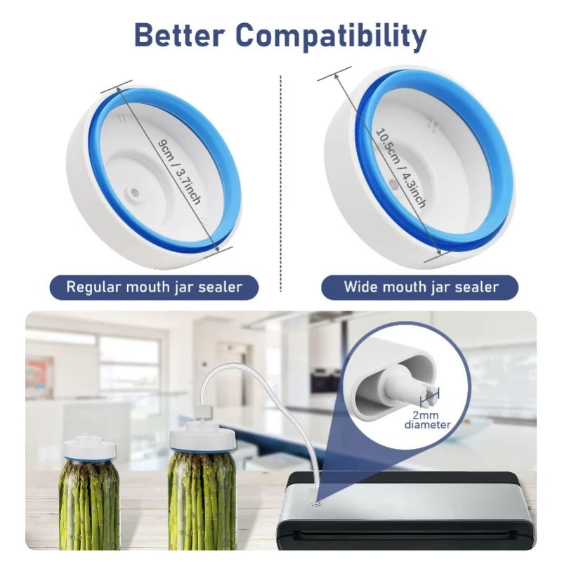 Mason Jar Vacuum Sealer Kit Includes Manual Pump Hose Opener