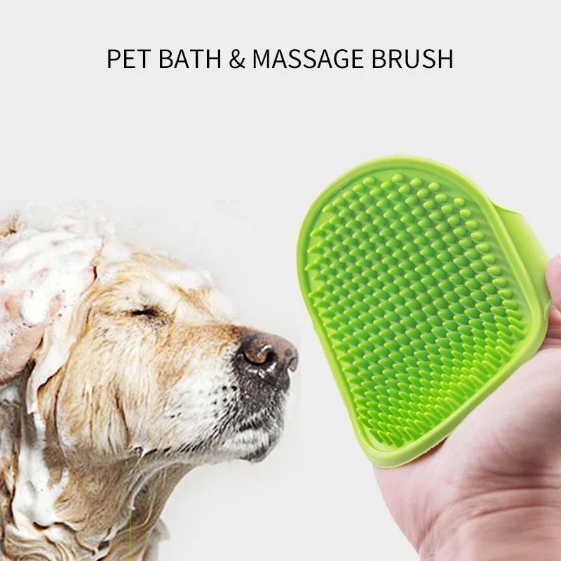 Soft Rubber Pet Bath Brush Comb For Dog Grooming Massage
