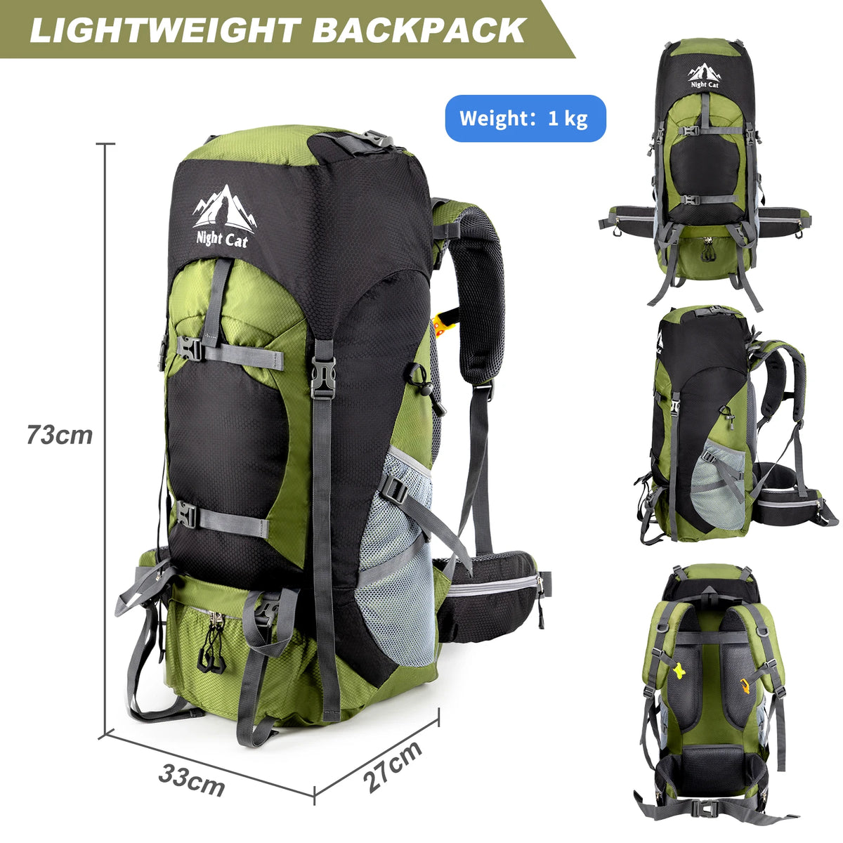 Waterproof Lightweight Hiking Backpack For Outdoor Camping And Travel