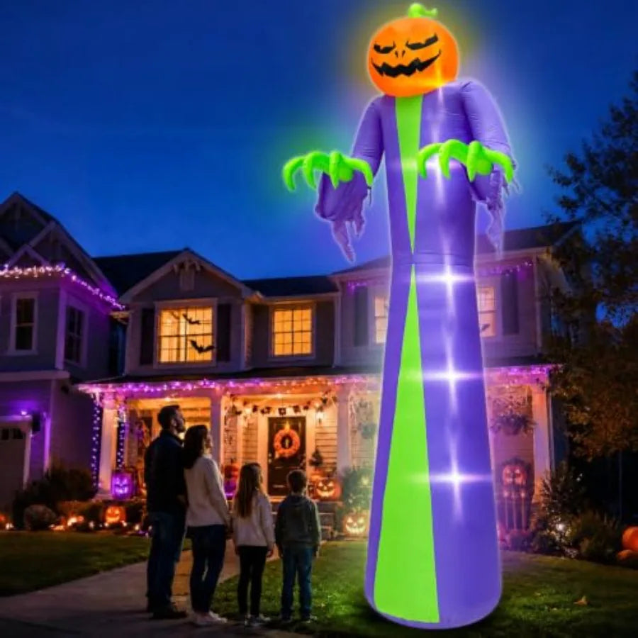 MDNG Inflatable Halloween Pumpkin Outdoor Decoration With Built In Fan