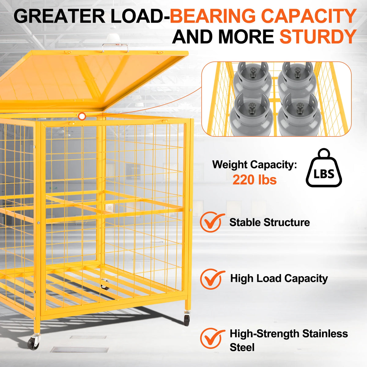 Heavy Duty Steel Propane Tank Storage Box For Outdoors