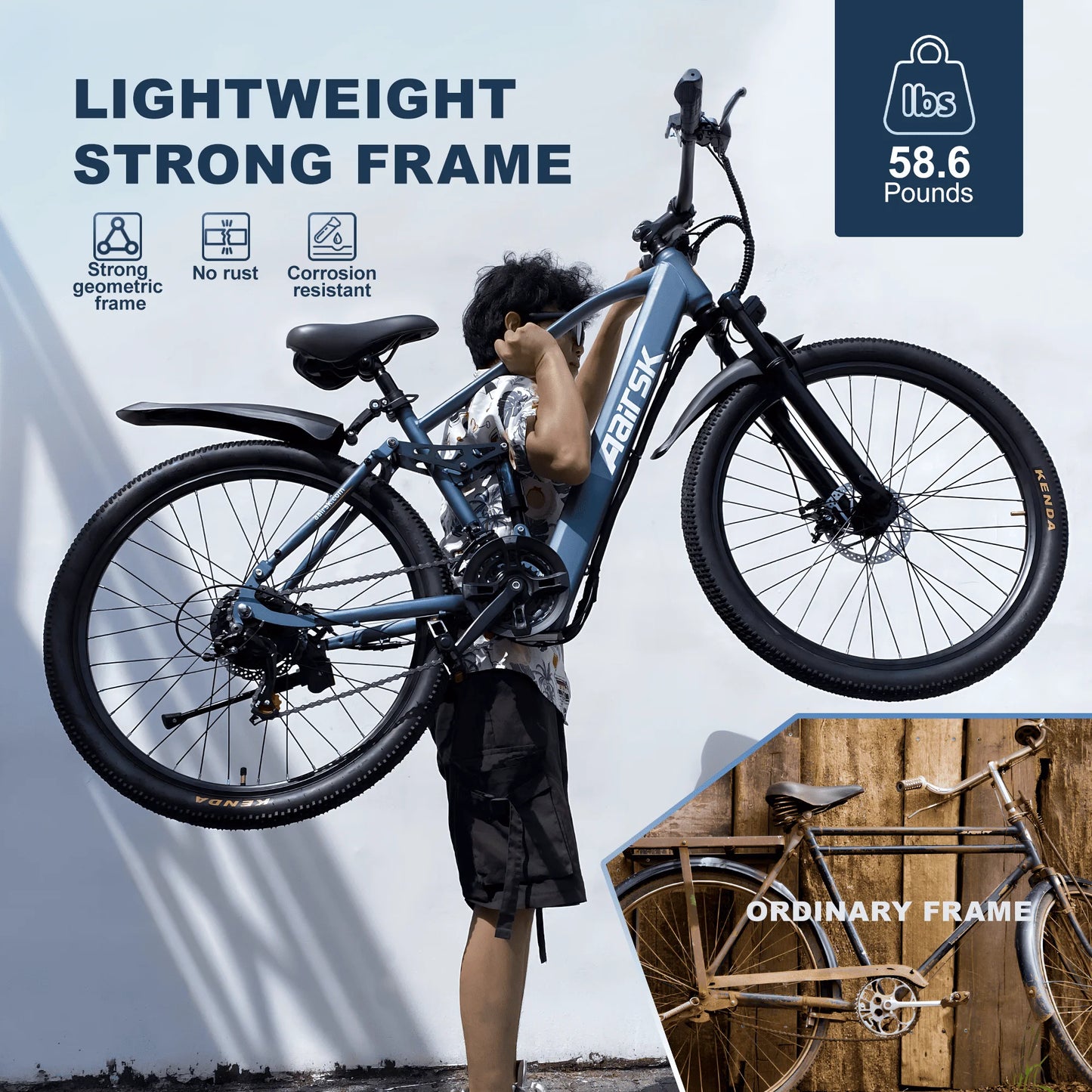 EOEOTWO 750W Electric Mountain Bike With 36V Lithium Battery