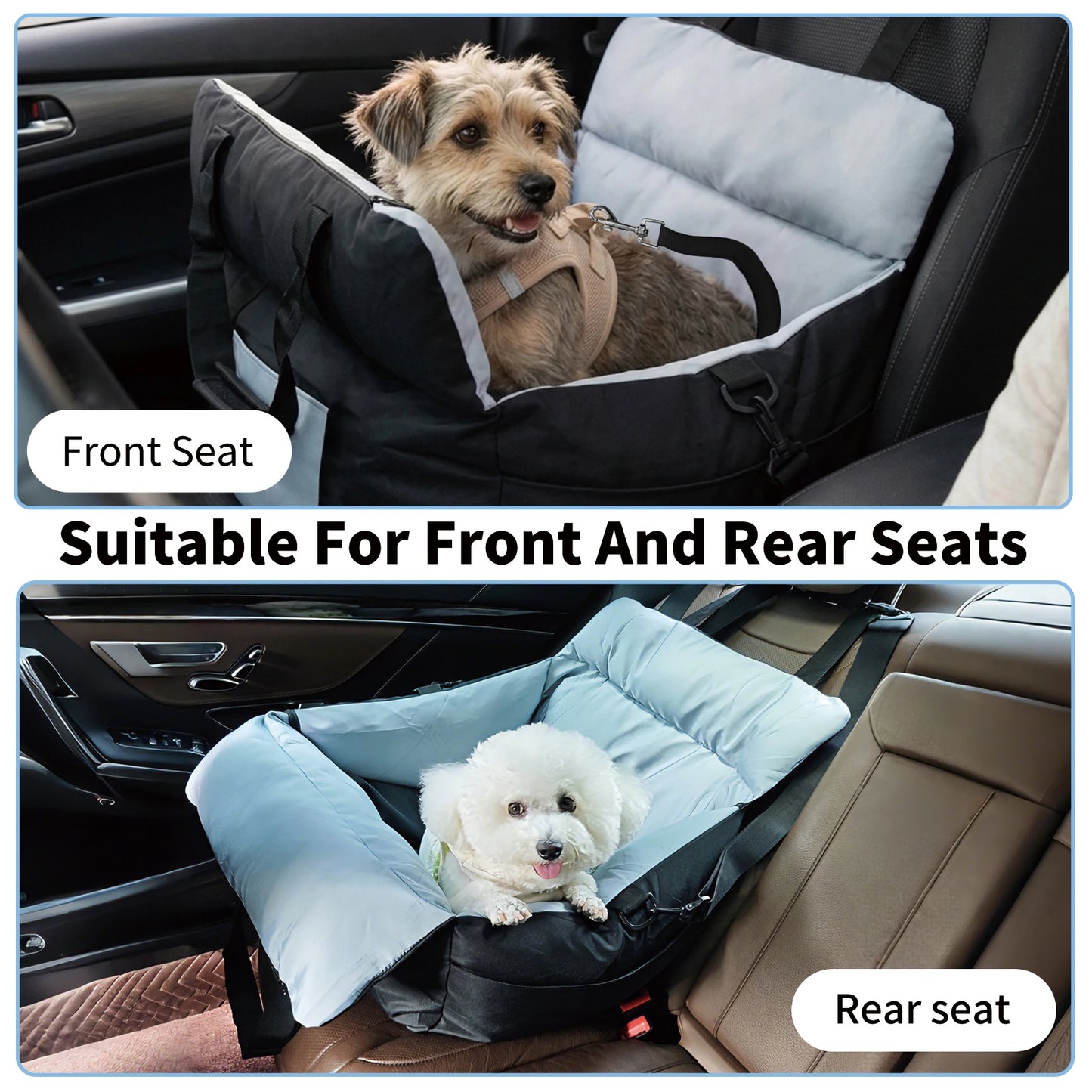Borwart Portable Dog Car Seat With Washable Removable Cover