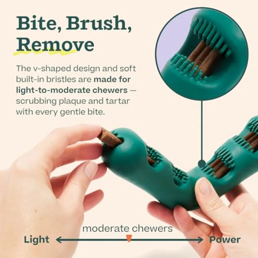 Bite N Brush Dog Dental Toothbrush Toy For Plaque Tartar