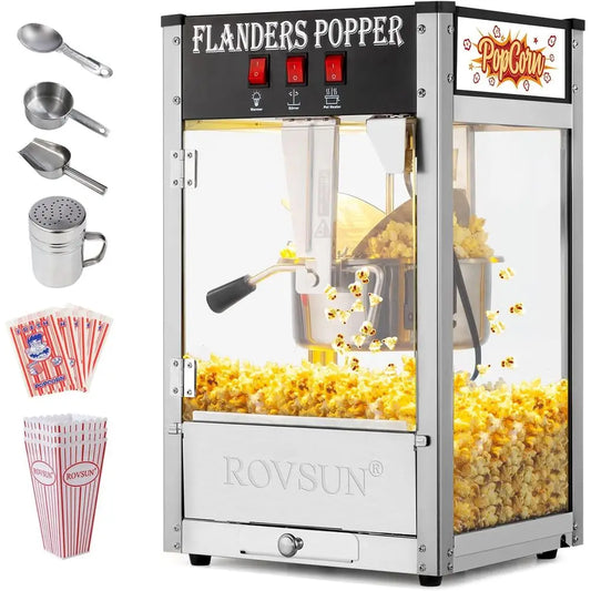 corn hine with 8 Ounce Kettle Makes Up to 32 Cups ETL Certiied, Countertop corn Maker Commercial corn hine Movie Theater Style w