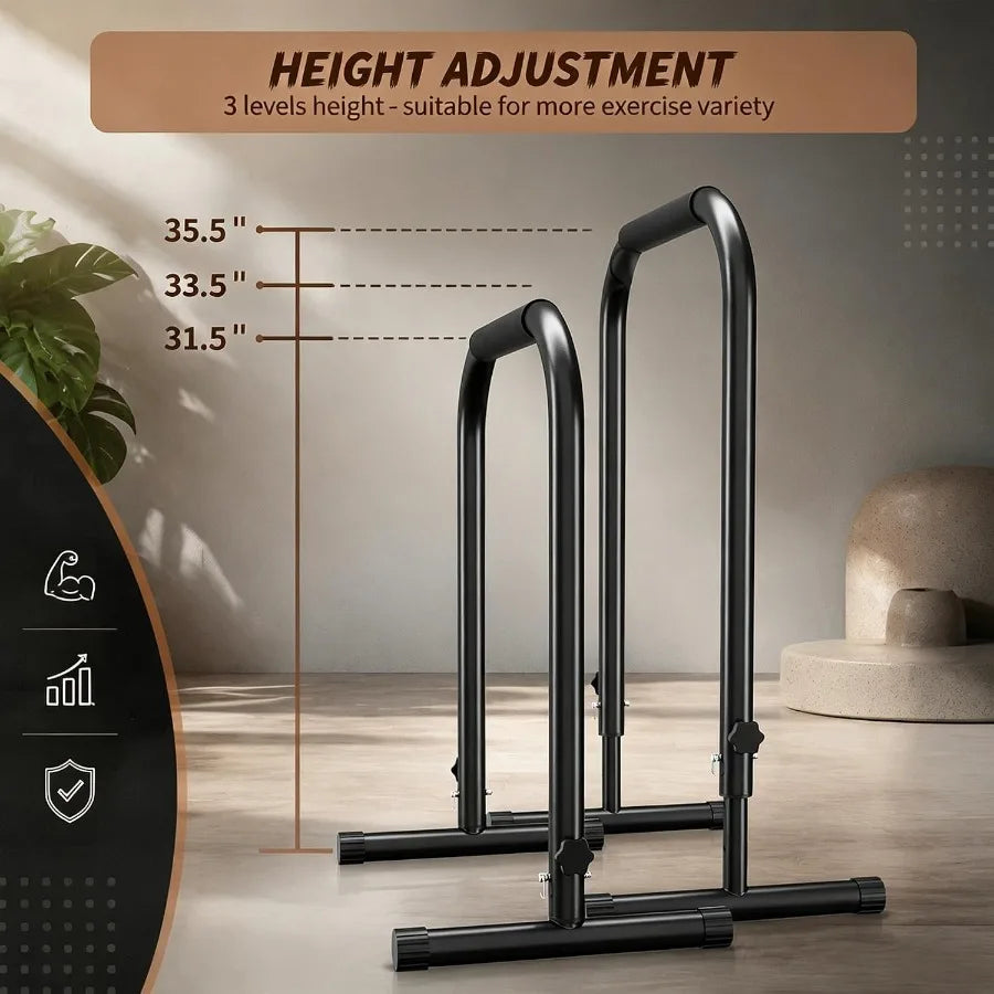 Adjustable Dip Stand Parallel Bars for Home Gym Strength Training