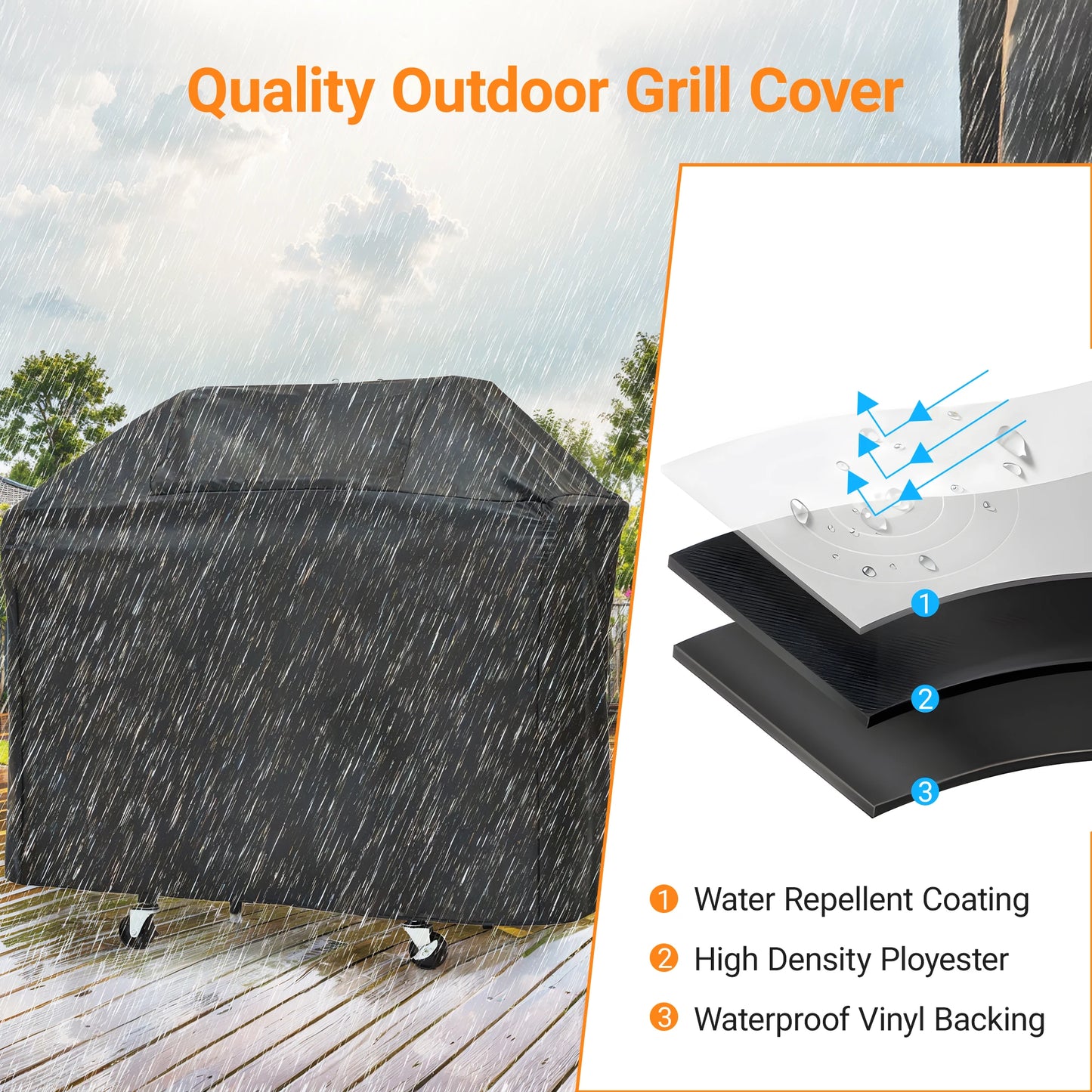 Stainless Steel Propane Grill 3 Burner Gas Grill with Side Burner for Outdoor BBQ Camping