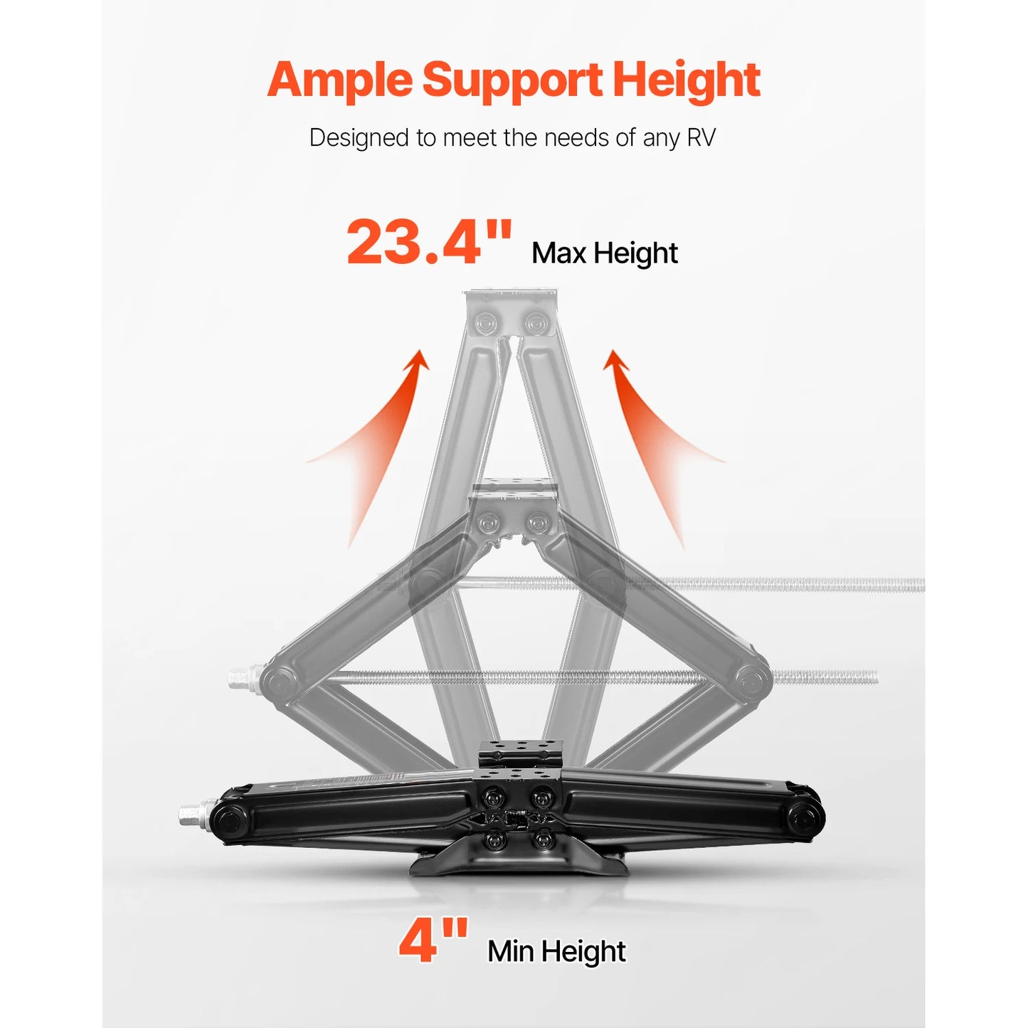 SucceBuy 5000/6500/9000 lbs RV Scissor Jacks RV Stabilizer Leveling Scissor Jacks, Set of 4, Heavy Duty Stabilizer Jack for RV