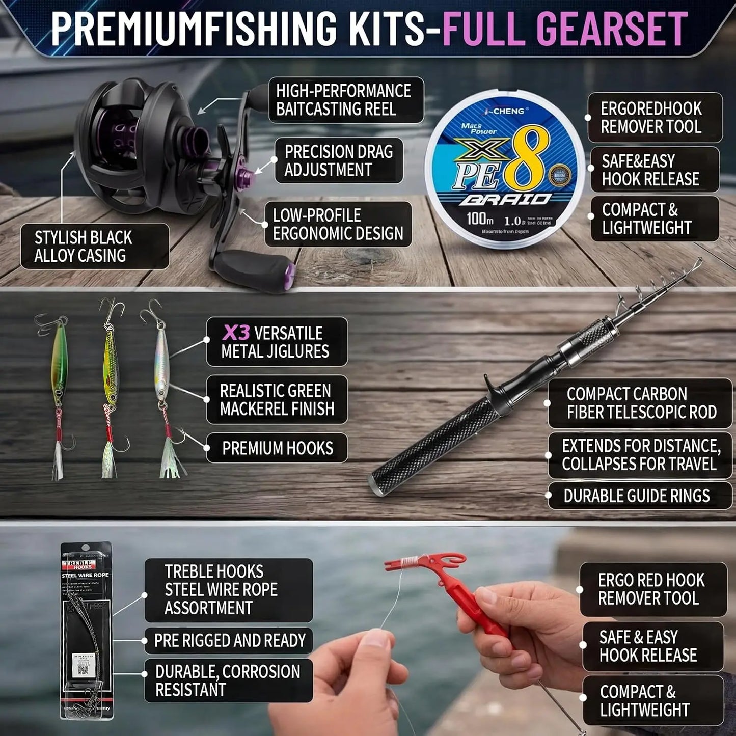 Ultralight Left Hand Telescopic BFS Rod Fishing Combo