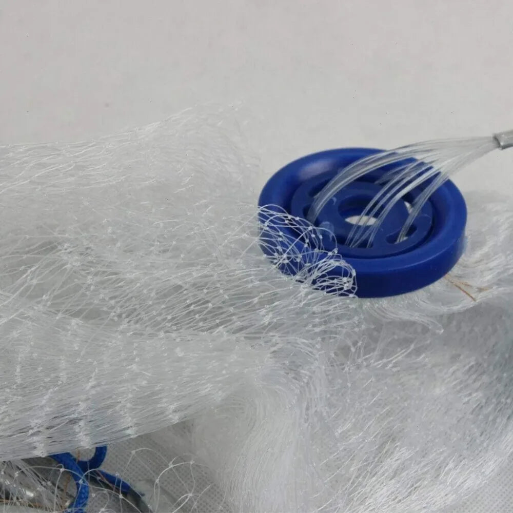 Monofilament Bait Net With Heavy Steel Sinkers For Fishing