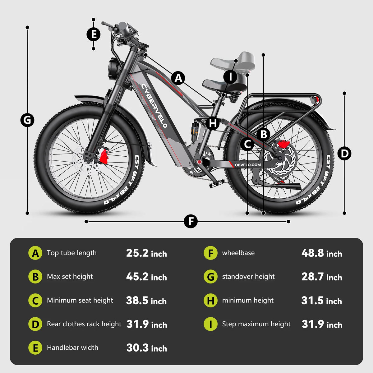 CBVELO 5000W Fat Tire Electric Bike With Long Range Battery