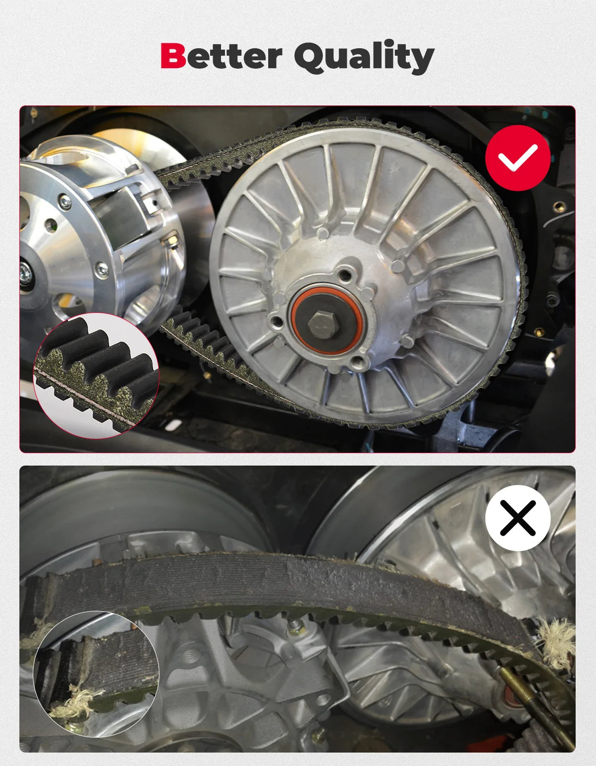 Kemitour Drive Belt Compatible With Can Am Maverick Defender