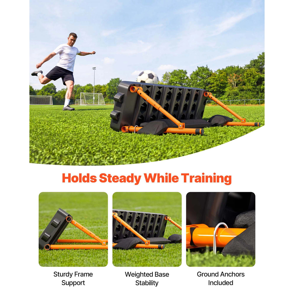 SucceBuy Adjustable Soccer Rebounder Board Kickback Trainer