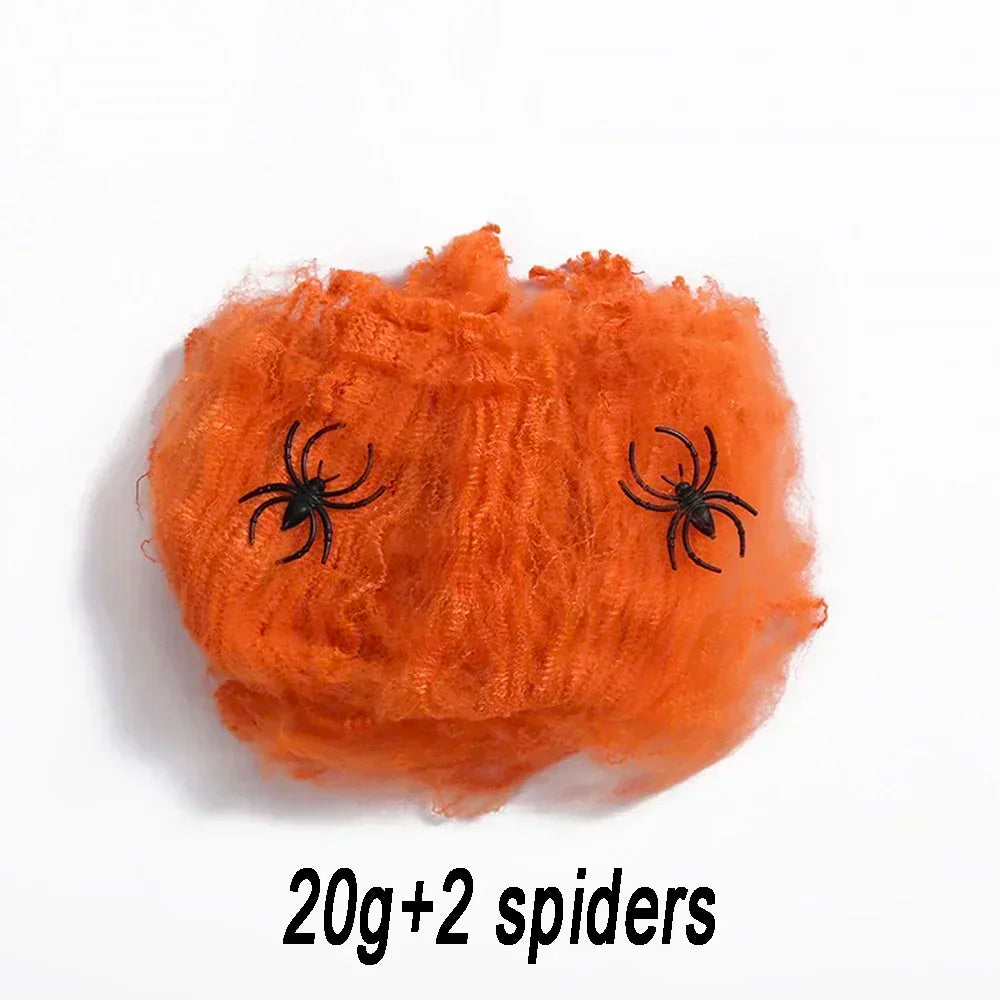 Artificial Cotton Spider Web Halloween Haunted House Decor