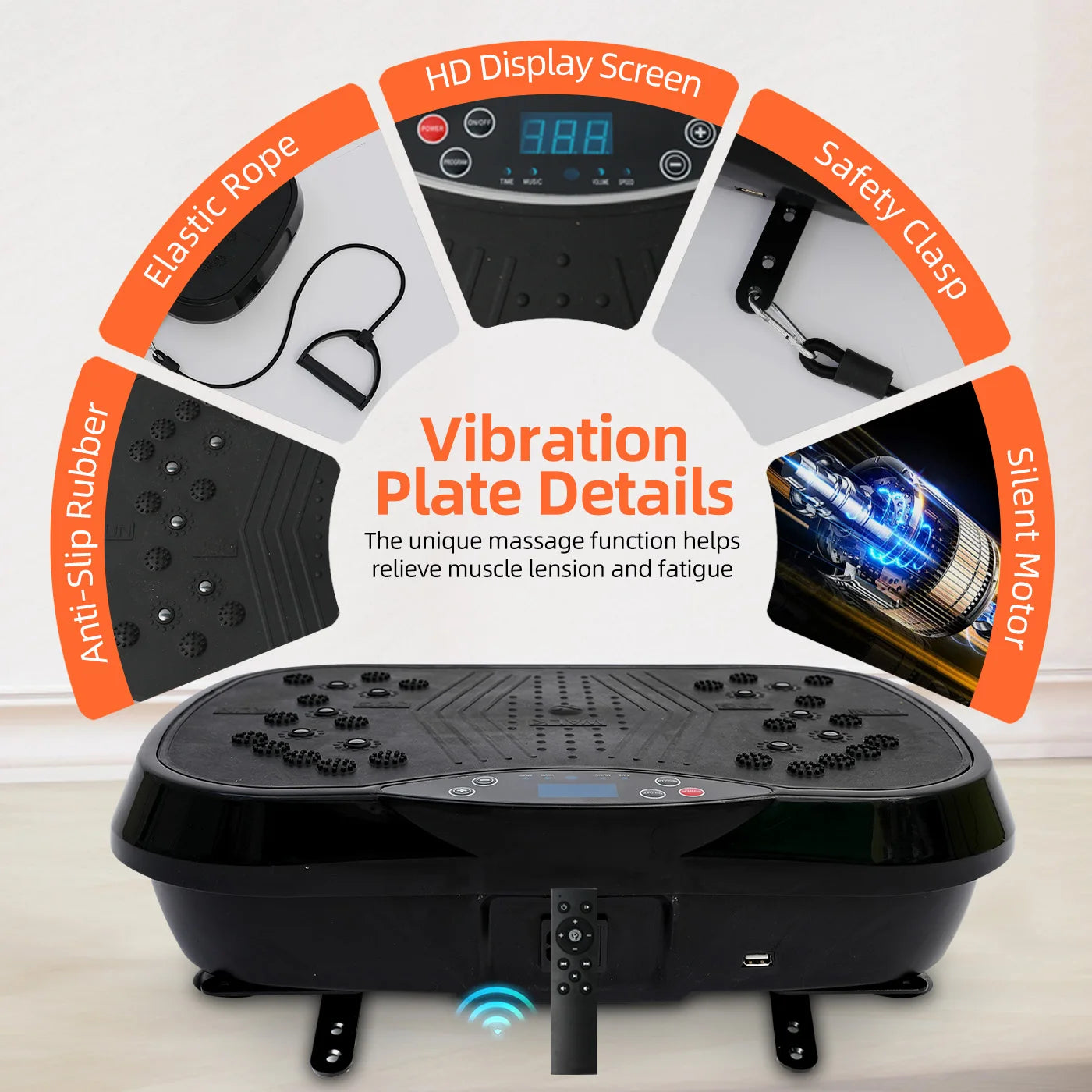 Full Body Vibration Plate Exercise Machine With Remote Control