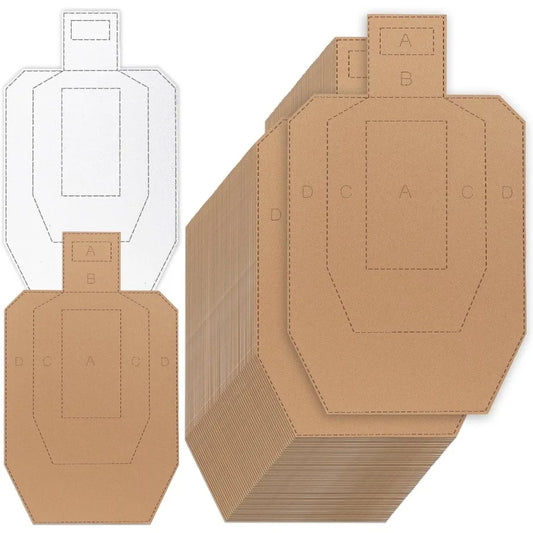 Shooting Targets Silhouette Tactical Cardboard Targets for Shooting Range Practice Competitions SelfDefense Training Durable an