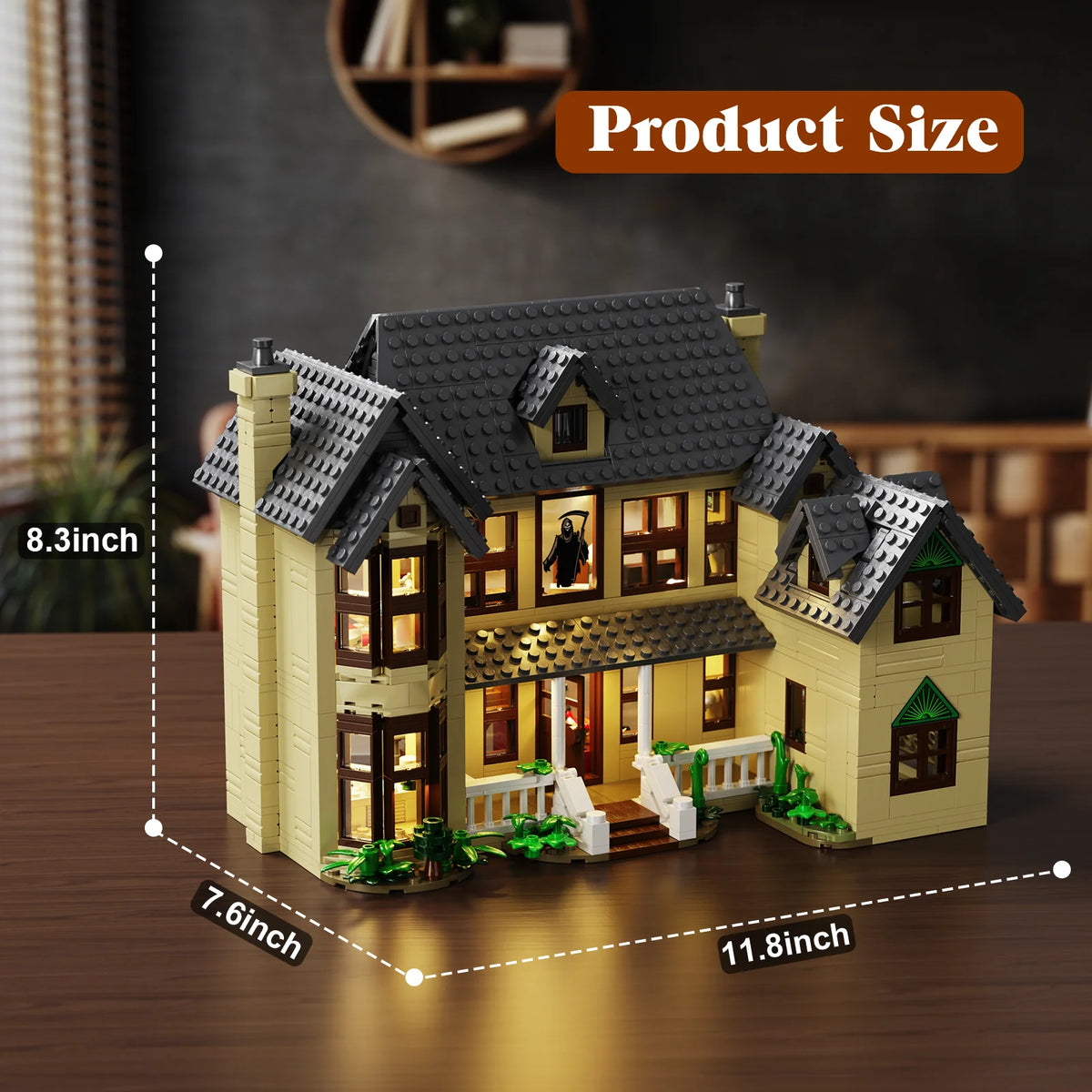 Horror House Building Blocks Haunted House Model Kit Halloween Decoration