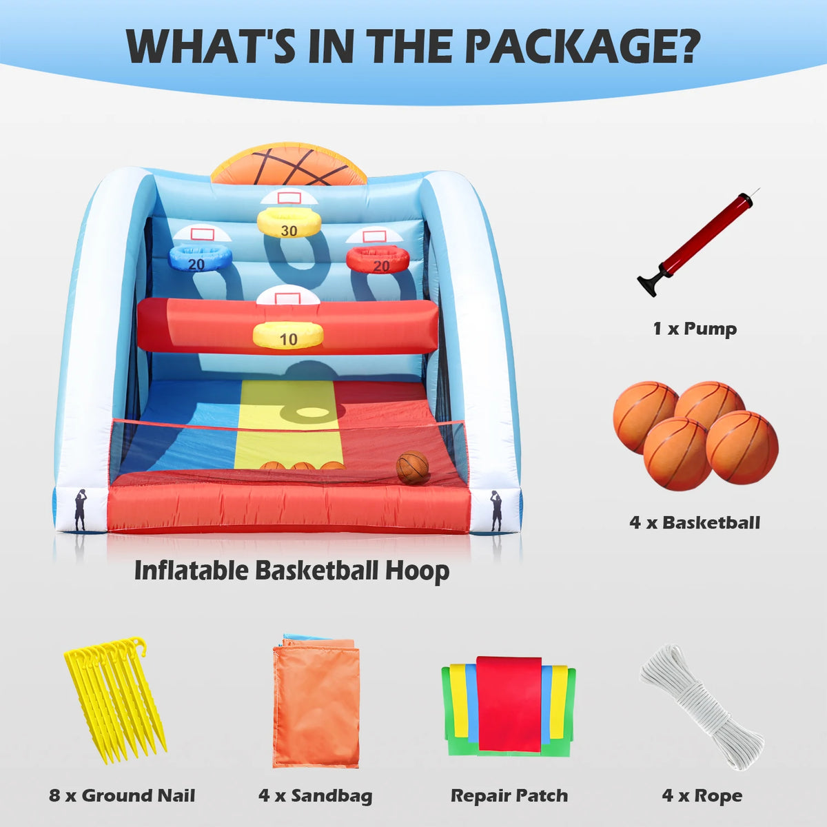 RTS Inflatable Basketball Hoop Game For Outdoor Parties And Events
