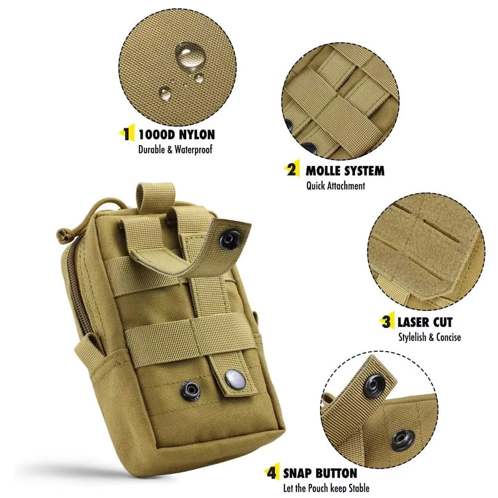 Petavel Tactical Dog Molle Bag Set Harness And Training Accessories