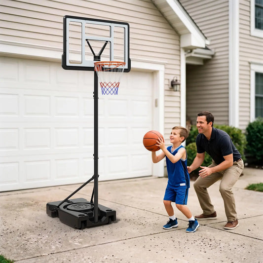 HiMISS Portable Outdoor Adjustable Basketball Hoop With Wheels