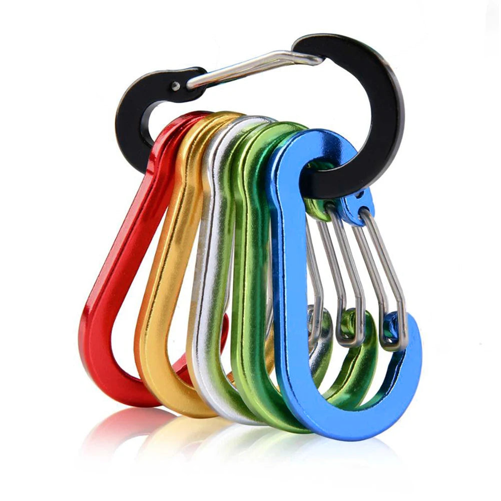 West Biking Multifunctional D Shape Carabiner Spring Snap Clip