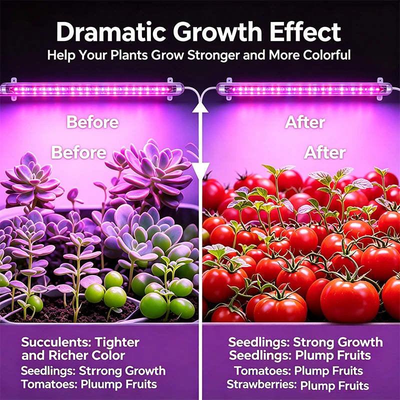 Dumiloo Full Spectrum Led Grow Light Strips With Timer