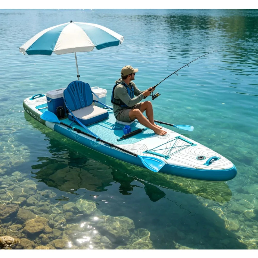 Extra Wide Inflatable Stand Up Paddle Board With Five Fins