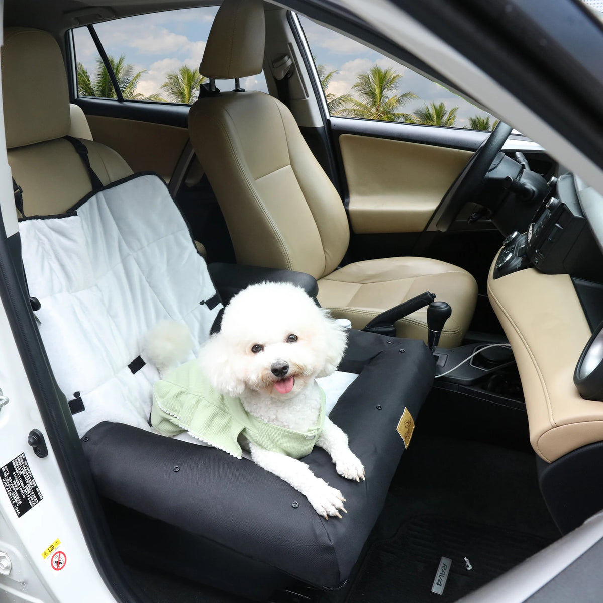 Borwart Portable Pet Car Seat Bed With Waterproof Safety Belt
