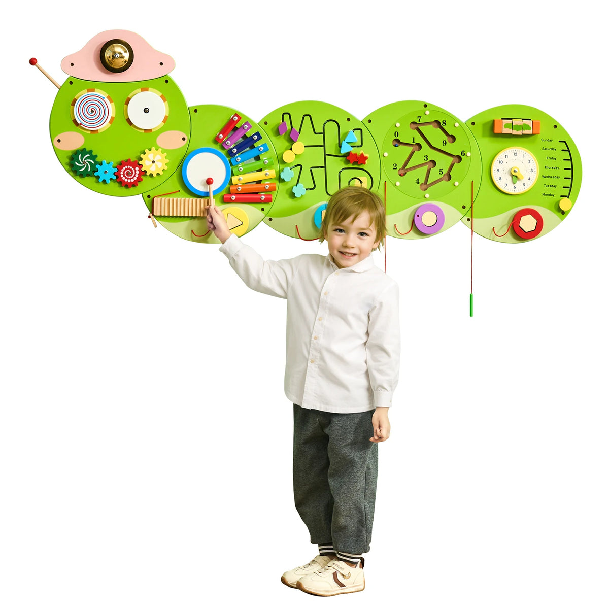 SucceBuy Montessori Wall Busy Board For Kids Sensory Learning Panel