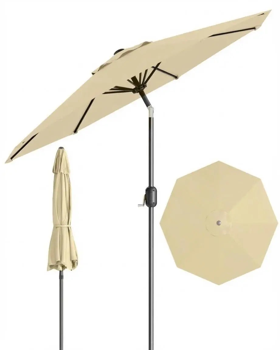 Waterproof Outdoor Patio Umbrella With Crank And Tilt Sun Shade