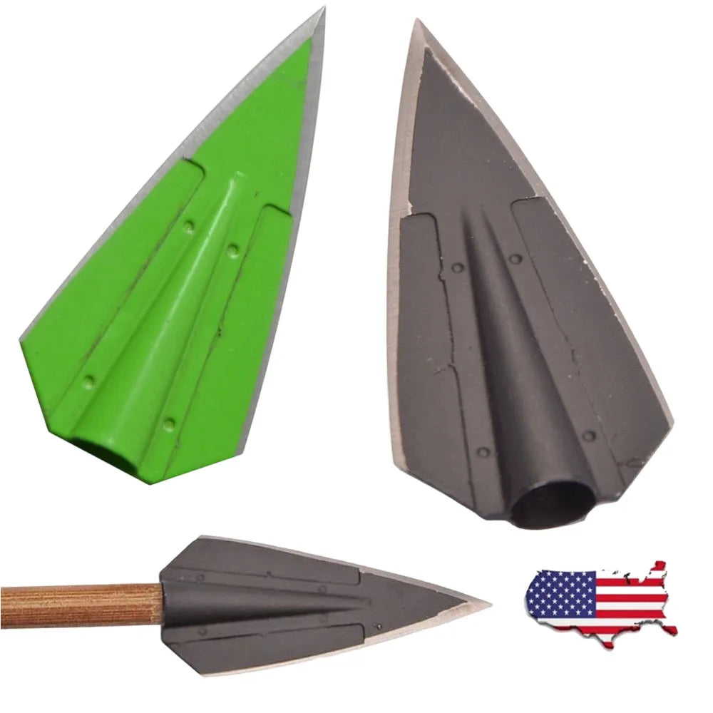 Alloy Steel Blade Arrowheads 115Grain Hunting Broadheads 12pcs Archery Arrow Points for OD 8mm Carbon Arrow Shaft Outdoor Target Practice