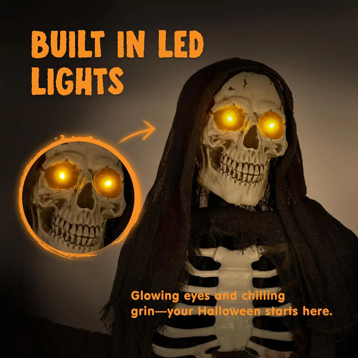 Joyfy Animated Flying Grim Reaper Halloween Garden Decor