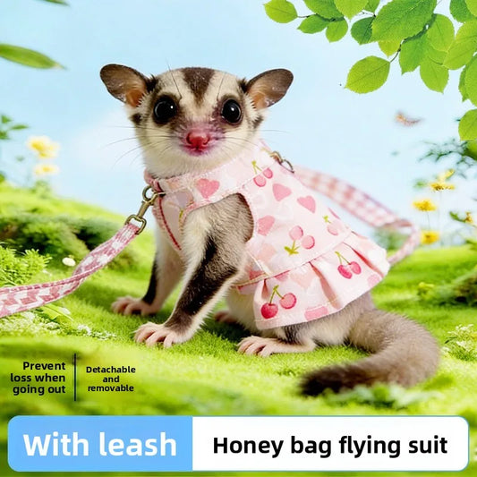 Adjustable Pet Harness With Leash For Sugar Gliders And Ferrets