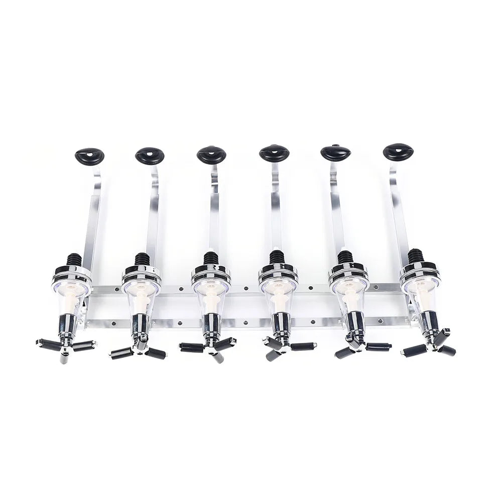 6-Bottles Alcohol Liquor Dispenser Stand Wall Mounted Drink Beer Wine Bar Butler 53*11*36cm