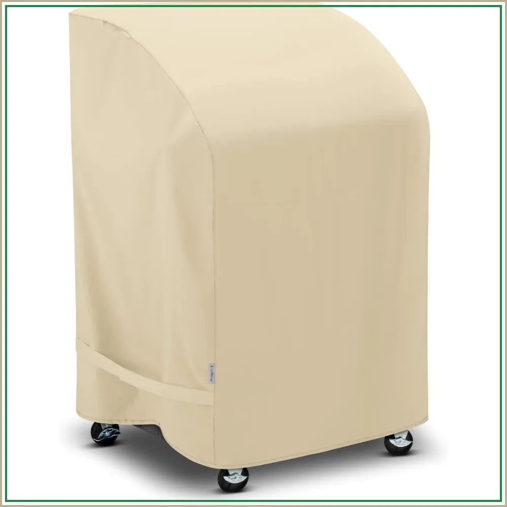 2 Burner Grill Cover 32 Inch, Outdoor Heavy Duty Waterproof Small Gas BBQ Cover, UV & Fade Resistant, Fits Grills with Collapsed Side Tables, Beige