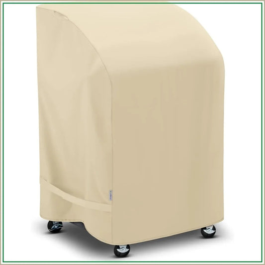 2 Burner Grill Cover 32 Inch, Outdoor Heavy Duty Waterproof Small Gas BBQ Cover, UV & Fade Resistant, Fits Grills with Collapsed Side Tables, Beige