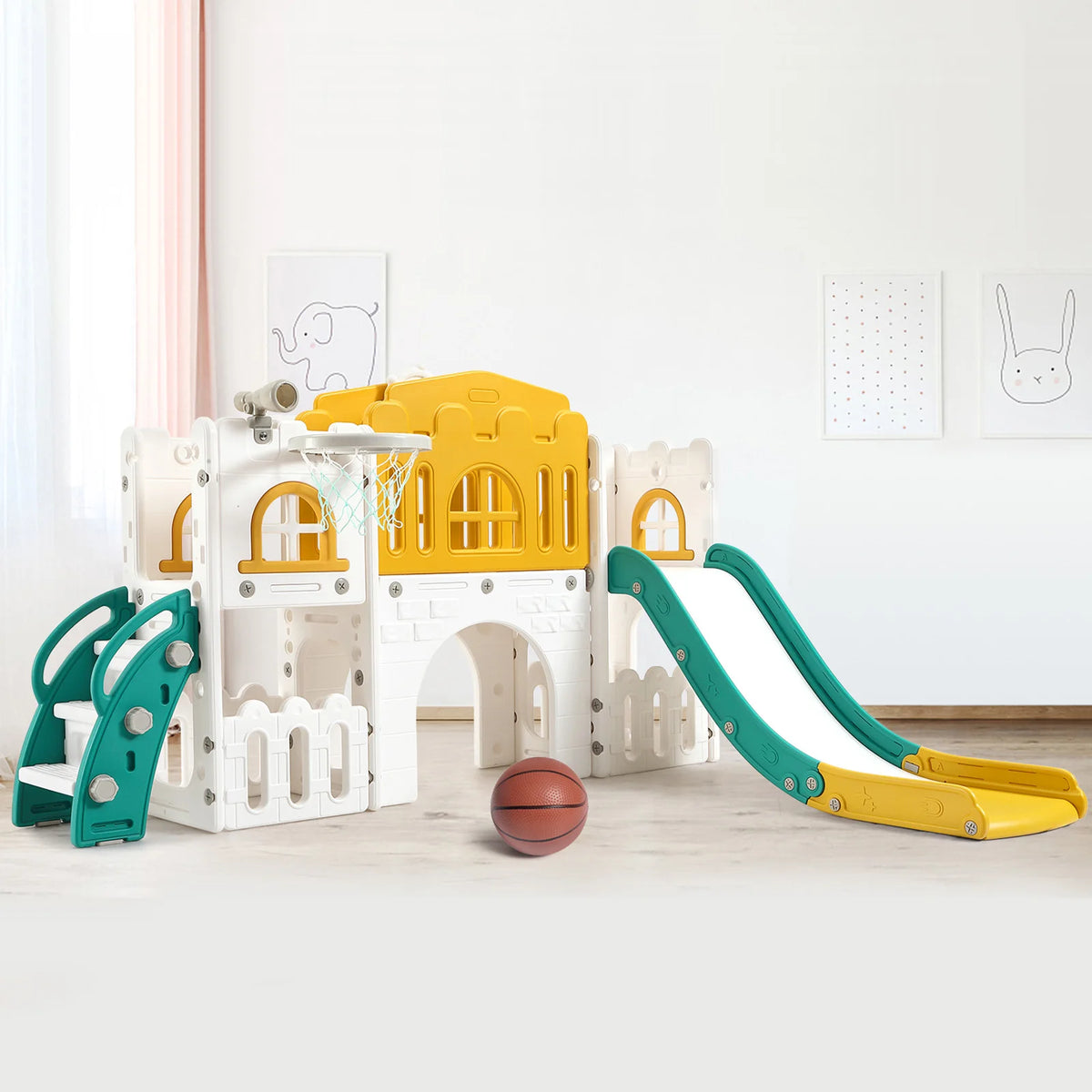 8 In 1 Toddler Slide Indoor Outdoor Kids Playground Playset