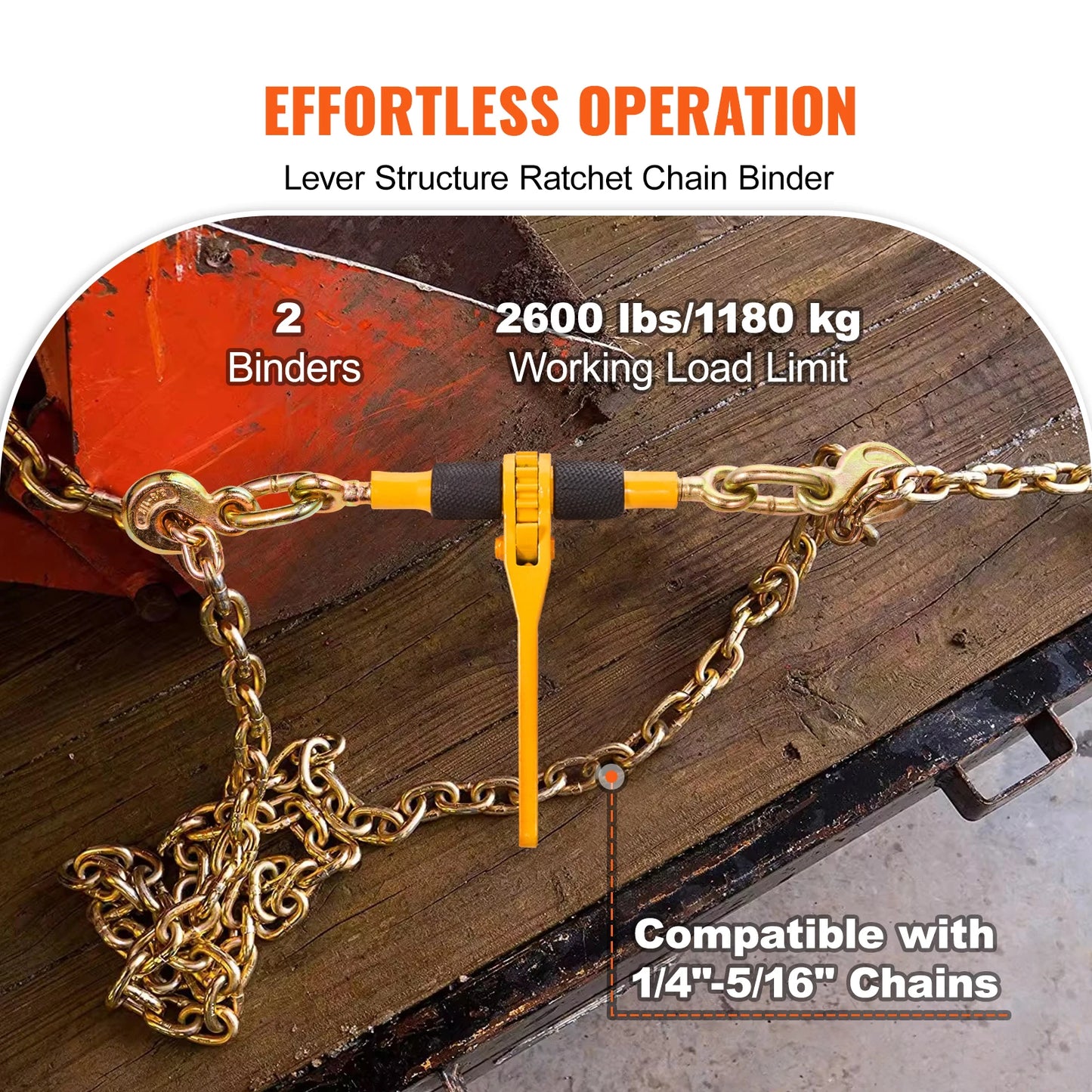 SucceBuy Ratchet Chain Load Binder For Flatbed Trailer Cargo